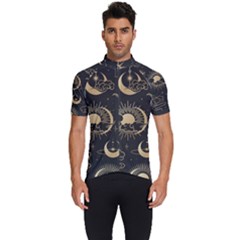 Asian-seamless-pattern-with-clouds-moon-sun-stars-vector-collection-oriental-chinese-japanese-korean Men s Short Sleeve Cycling Jersey by Simbadda