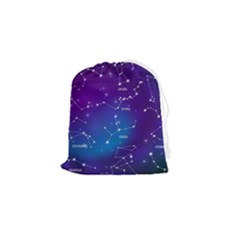 Realistic-night-sky-poster-with-constellations Drawstring Pouch (small) by Simbadda