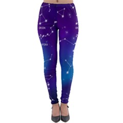 Realistic-night-sky-poster-with-constellations Lightweight Velour Leggings