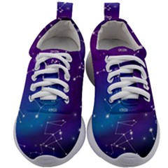 Realistic-night-sky-poster-with-constellations Kids Athletic Shoes by Simbadda