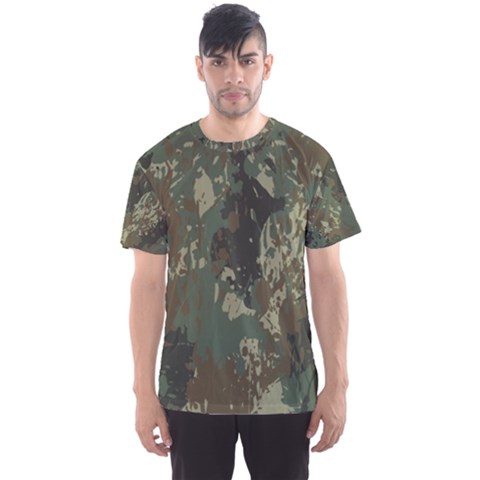 Camouflage-splatters-background Men s Sport Mesh Tee by Simbadda