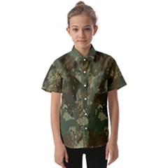 Camouflage-splatters-background Kids  Short Sleeve Shirt by Simbadda