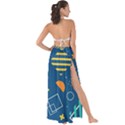 Flat-design-geometric-shapes-background Maxi Chiffon Tie-Up Sarong View2