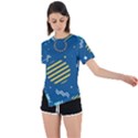 Flat-design-geometric-shapes-background Asymmetrical Short Sleeve Sports Tee View1