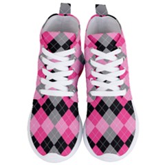 Seamless-argyle-pattern Women s Lightweight High Top Sneakers by Simbadda