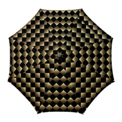 Golden-chess-board-background Golf Umbrellas by Simbadda