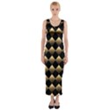 Golden-chess-board-background Fitted Maxi Dress View1