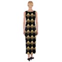 Golden-chess-board-background Fitted Maxi Dress View2