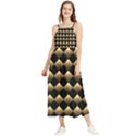 Golden-chess-board-background Boho Sleeveless Summer Dress View1