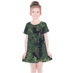 Military-background-grunge---- Kids  Simple Cotton Dress by Simbadda