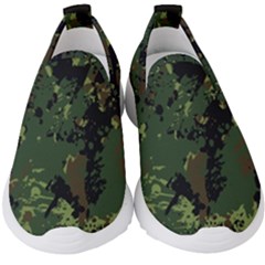 Military-background-grunge---- Kids  Slip On Sneakers by Simbadda