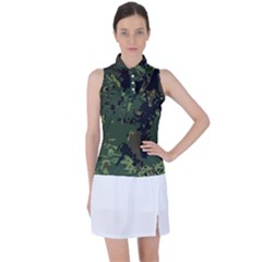 Military-background-grunge---- Women s Sleeveless Polo Tee by Simbadda