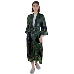 Military-background-grunge---- Maxi Satin Kimono by Simbadda