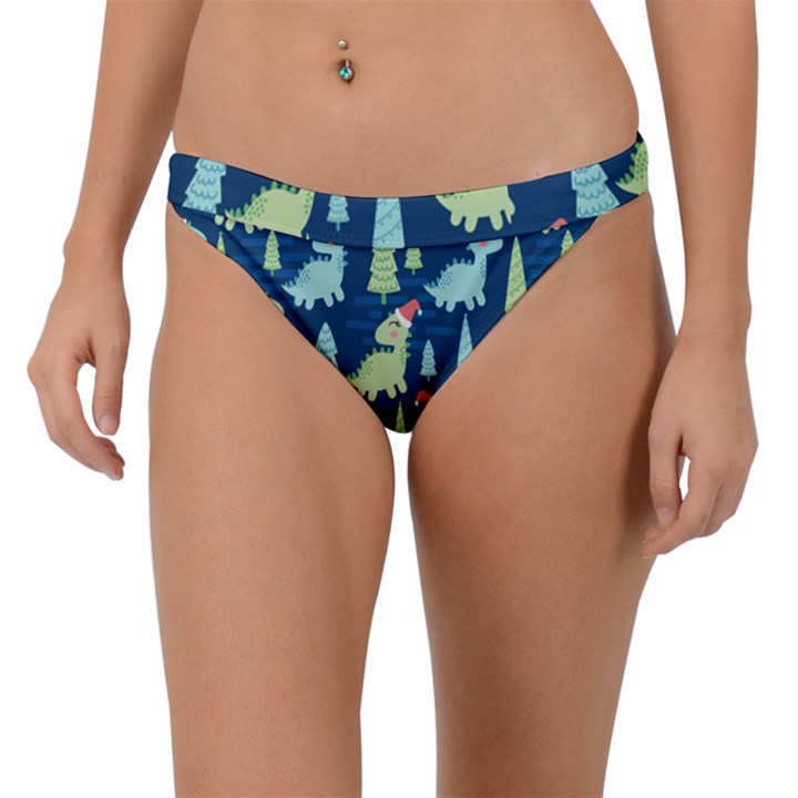 Cute-dinosaurs-animal-seamless-pattern-doodle-dino-winter-theme Band Bikini Bottoms