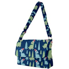 Cute-dinosaurs-animal-seamless-pattern-doodle-dino-winter-theme Full Print Messenger Bag (s) by Simbadda