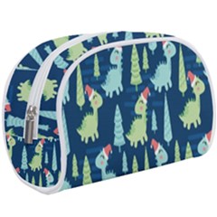 Cute-dinosaurs-animal-seamless-pattern-doodle-dino-winter-theme Make Up Case (large) by Simbadda