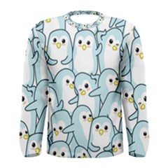 Penguins-pattern Men s Long Sleeve Tee