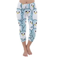 Penguins-pattern Capri Winter Leggings 