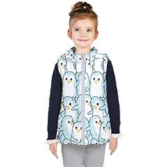 Penguins-pattern Kids  Hooded Puffer Vest