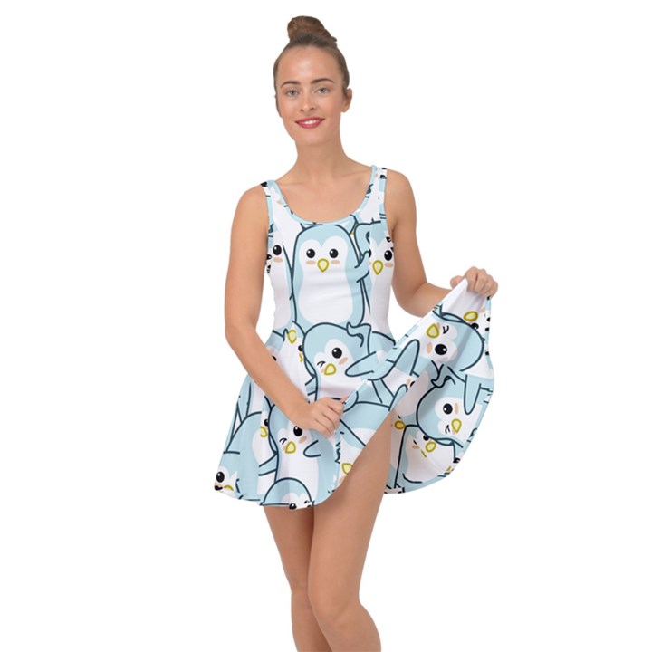 Penguins-pattern Inside Out Casual Dress