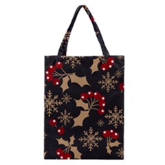 Christmas-pattern-with-snowflakes-berries Classic Tote Bag