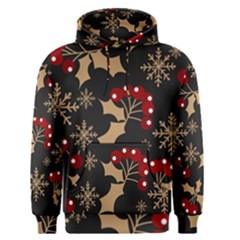 Christmas-pattern-with-snowflakes-berries Men s Core Hoodie