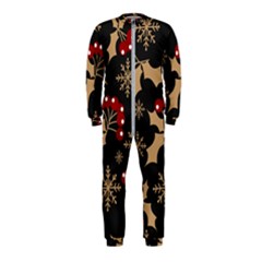 Christmas-pattern-with-snowflakes-berries Onepiece Jumpsuit (kids)