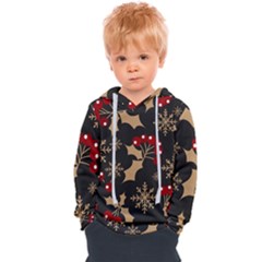 Christmas-pattern-with-snowflakes-berries Kids  Overhead Hoodie