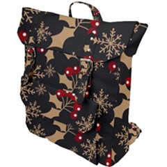 Christmas-pattern-with-snowflakes-berries Buckle Up Backpack