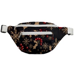 Christmas-pattern-with-snowflakes-berries Fanny Pack