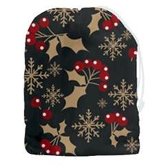 Christmas-pattern-with-snowflakes-berries Drawstring Pouch (3xl)