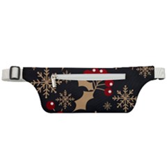 Christmas-pattern-with-snowflakes-berries Active Waist Bag