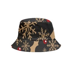 Christmas-pattern-with-snowflakes-berries Bucket Hat (kids)