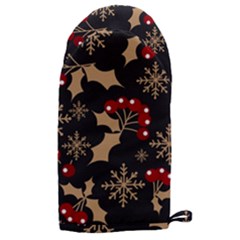 Christmas-pattern-with-snowflakes-berries Microwave Oven Glove