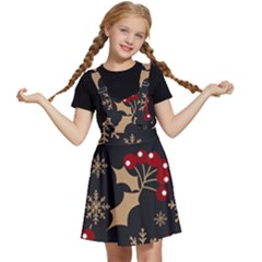 Christmas-pattern-with-snowflakes-berries Kids  Apron Dress