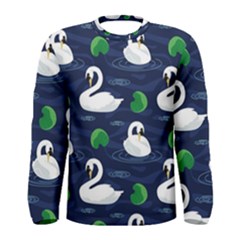 Swan-pattern-elegant-design Men s Long Sleeve Tee