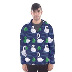 Swan-pattern-elegant-design Men s Hooded Windbreaker