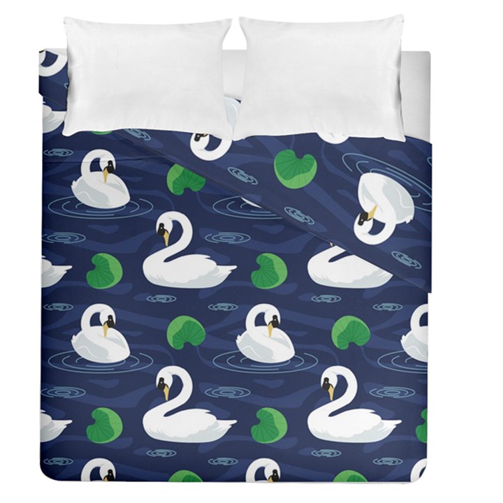 Swan-pattern-elegant-design Duvet Cover Double Side (Queen Size)