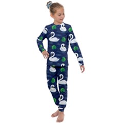 Swan-pattern-elegant-design Kids  Long Sleeve Set 