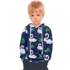 Swan-pattern-elegant-design Kids  Overhead Hoodie