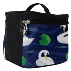 Swan-pattern-elegant-design Make Up Travel Bag (small) by Simbadda