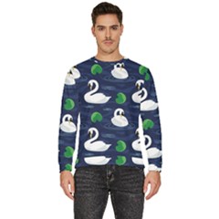 Swan-pattern-elegant-design Men s Fleece Sweatshirt