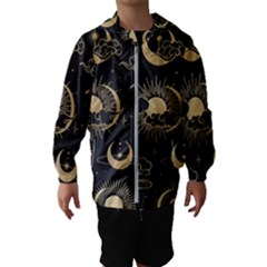 Asian Seamless Pattern With Clouds Moon Sun Stars Vector Collection Oriental Chinese Japanese Korean Kids  Hooded Windbreaker by Grandong