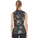 Asian Seamless Pattern With Clouds Moon Sun Stars Vector Collection Oriental Chinese Japanese Korean Mock Neck Shell Top View2