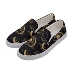 Asian Seamless Pattern With Clouds Moon Sun Stars Vector Collection Oriental Chinese Japanese Korean Women s Canvas Slip Ons by Grandong