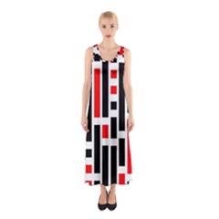 Background Geometric Pattern Sleeveless Maxi Dress by Grandong