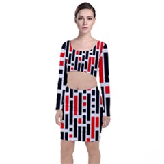 Background Geometric Pattern Top And Skirt Sets by Grandong