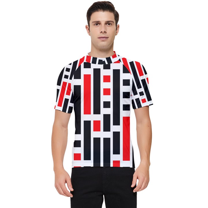 Background Geometric Pattern Men s Short Sleeve Rash Guard