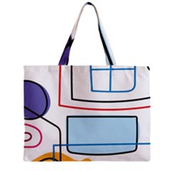 Sketch Line Art Doodles Design Zipper Mini Tote Bag by Grandong