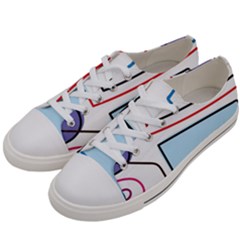 Sketch Line Art Doodles Design Men s Low Top Canvas Sneakers by Grandong